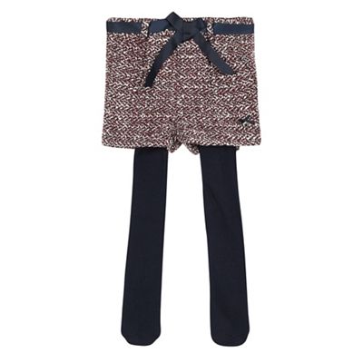 J by Jasper Conran Girls' multi-coloured tweed shorts and navy tights set